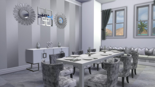 Luxe Grey Kitchen &amp; Dining Room[Tray Files + CC Links]DOWNLOAD*Patreon early access - Public rel