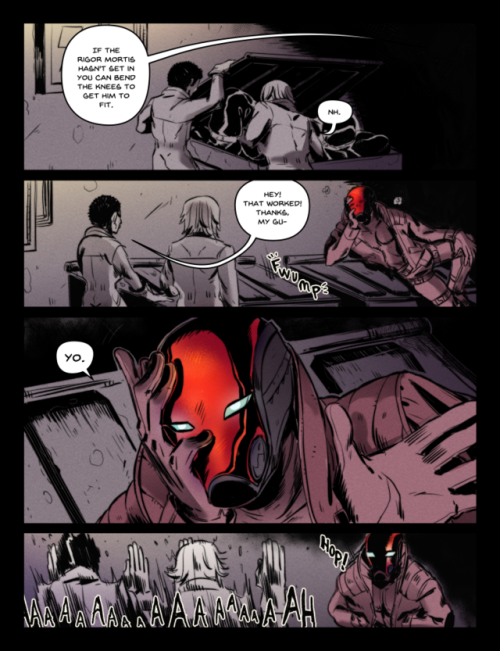 napalmarts:  The edgy solo-career announcement was the last straw. Brass knuckles and a crow bar? Really?? Here is the first 7 pages of my Fan-Run of Red Hood.  The rules are simple: He kills people. He shoots guns. He’s funny. He has no god damn team