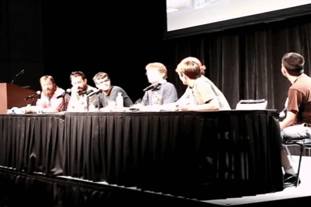 officiallyjayoptic:Michael impersonates Gavin at RTX 2012X