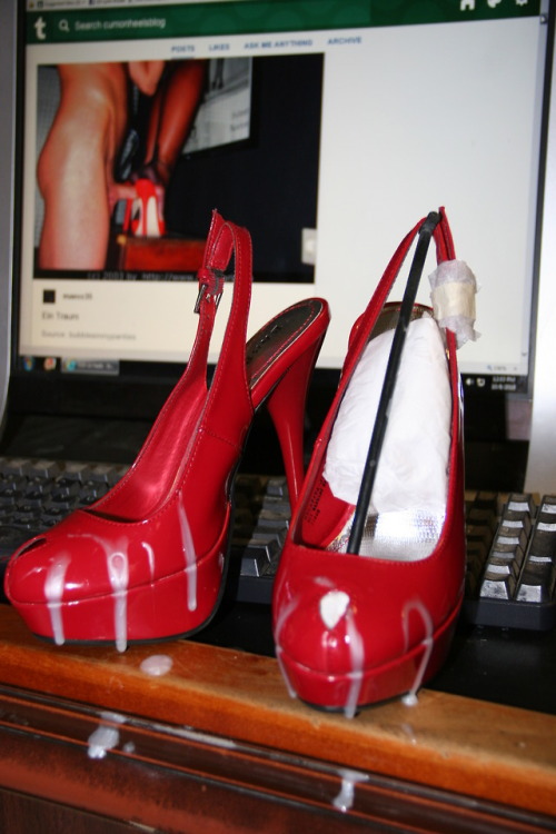 cumonheelsblog: New out of the box size 5.5 going to put the on my girl and show her off get a big d