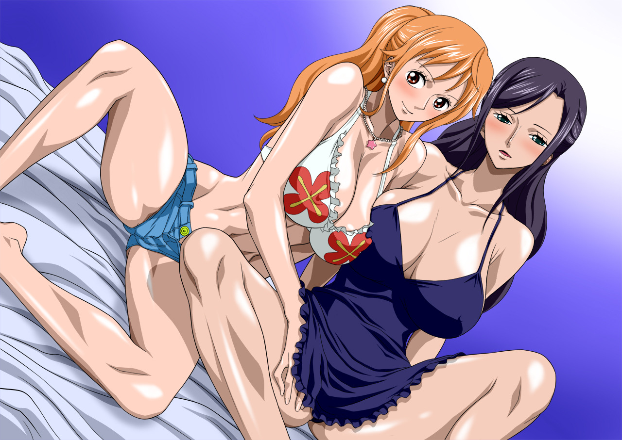 welcometotheyuriheaven:  Hime Hime Lesbian by NEL-ZEL FORMULANami x Robin One Piece