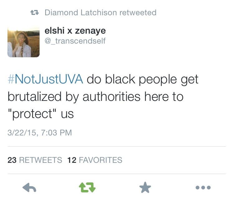 black-culture:  Students at UVa initiated the hashtag #notjustuva to spark conversation