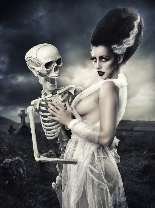 affairemortal: The Bride of Frankenstein by Rebeca Saray Ana Jarque in Interviu Magazine, Halloween specialModel: Ana Jarque from MJHYV Make-up: Elvira García para LKM Assistant Make-up: Borja Torres Hair: Pedro Guijarro 