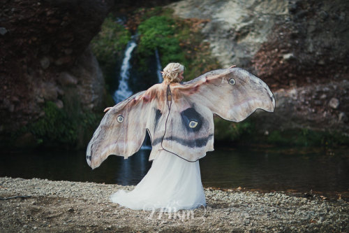 culturenlifestyle:Stunning Conceptual Scarves Emulate Butterfly Wings  Born to a family of seamstresses, costume designer for theater, movies, opera and TV and fairy tale lover Alassie runs El Costurero Real (The Royal Tailor), an online shop based in