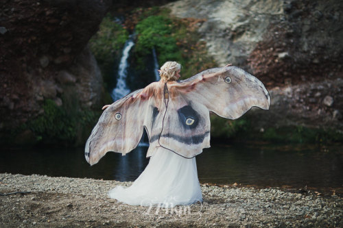 archiemcphee:  Barcelona-based fashion designer Alassie of El Costurero Real creates delicate cloaks