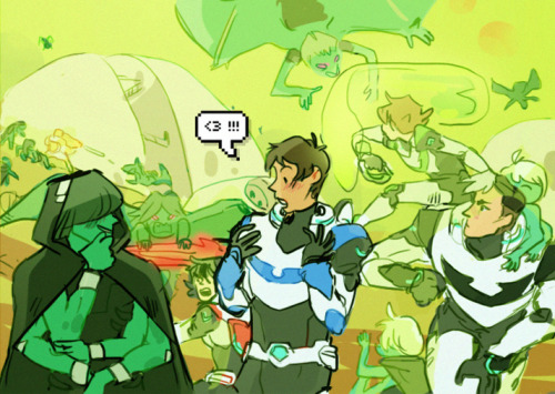 camilleto: headcanon : Lance flirting with 2341326 aliens during various missions + annoyed team Al