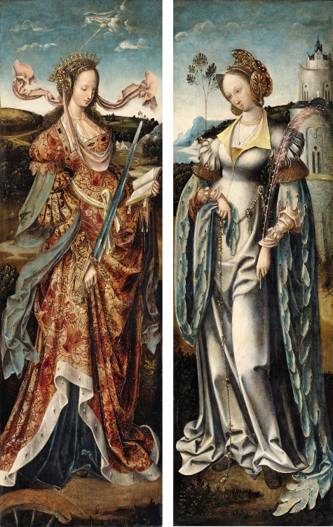 maertyrer:attributed to Cornelis EngebrechtszSaint Barbara and Saint Catherineearly 16th century