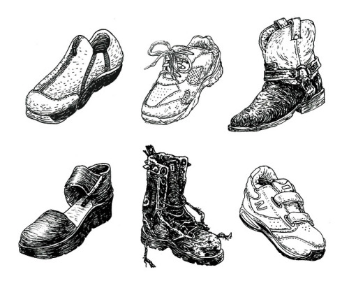 Some of the shoes in my mini Shoe Zine available at:http://juanydiego.storenvy.com/products/24814911