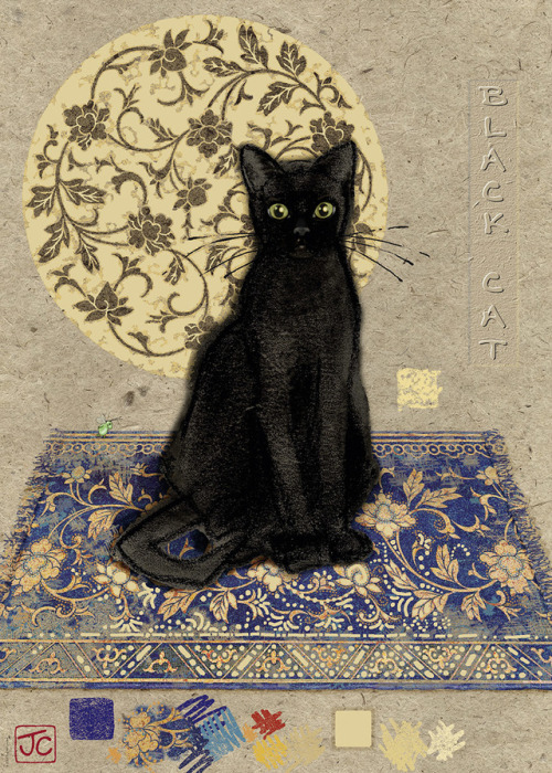 Jane Crowther (English, b. York, England) - Black Cat (Jigsaw Puzzle), 2017, Graphic Designs (Manufa