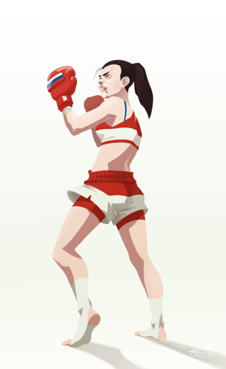 Aaaaaaaaaand… KNOCKOUT! The Russian lady takes it all!Character made for 4forFan character de