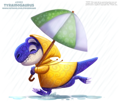 cryptid-creations:Daily Paint 2482. TyrainosaurusPrint Store is currently under construction. W