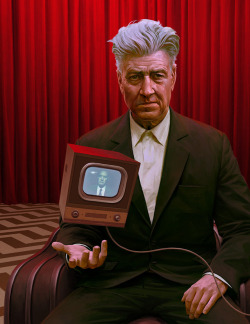 jenecioart:  Portrait of David Lynch for The New Republic.