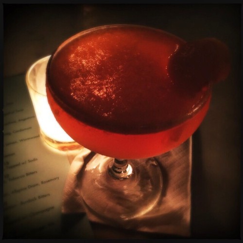 Drink 2- &ldquo;Death of a Ladies&rsquo; Man&rdquo; @ #ramonanyc #greenpoint (rye, maple, laphroaig 