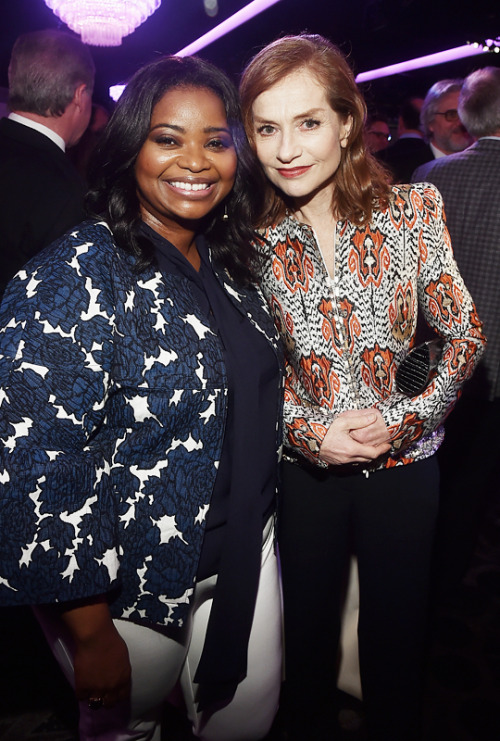 Octavia Spencer and Isabelle Huppert attend the 89th Annual Academy Awards Nominee Luncheon at The B
