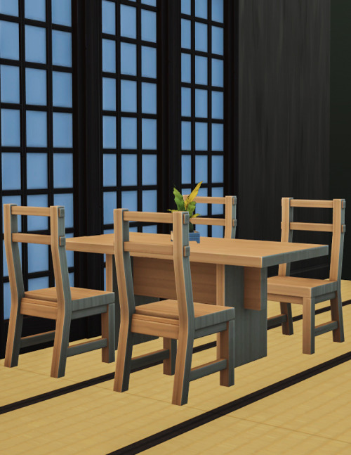 Hi guys,Here is the fist pack of the  Snowy Escape Conversion to Base Game, it’s a dining set includ