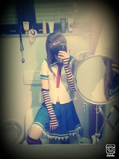 maru-rin:Sailor School Uniform, Part 2!!!New stockings!! Happy Valentine’s Day Everyone ♥ ♥ ♥