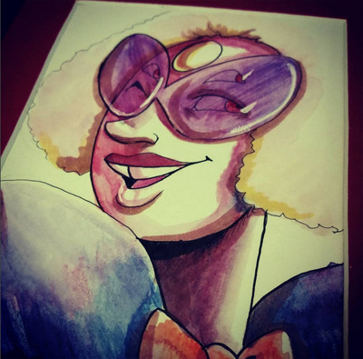 catbatart:  Did some Steven Universe watercolor/copic mixed media portraits! They’re