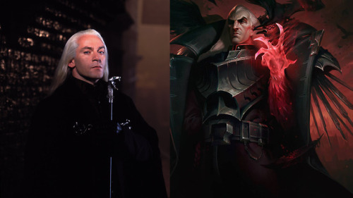 Separados no nascimento. XDLucius Malfoy (Harry Potter) e o Grande General Swain (League of Legends)