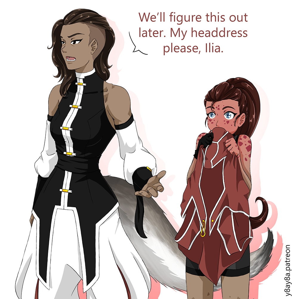 I had a patreon poll for a SFW ship. The option that one was Ilia x surprise genderbent