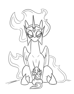 thetinyapprentice: jargwellprescott:  The Small Acolyte she pbbbts  How could I resist. Daybreaker and her Ashen One drawn by my friendo @jargwellprescott. He did some adorable AU Tiny Student horse! 