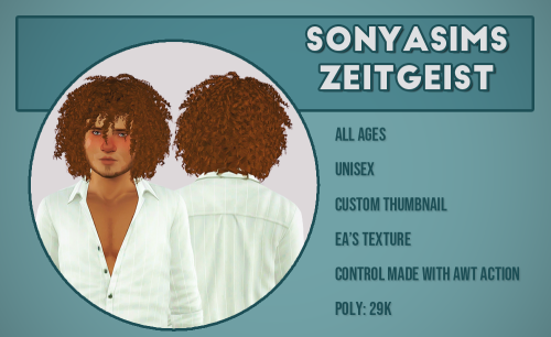 Sonyasims hairs!Original meshes by @sonyasimscc, converted by @chazybazzy Don’t reupload 