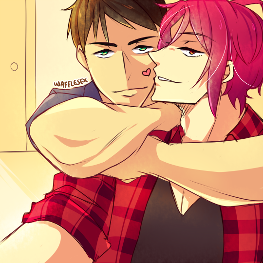 wafflesex:  Rin’s just trying to get a cute birthday selfie with bae… but Steve