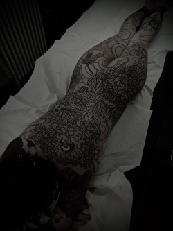 guyletatooer:  IN PROGRESS ! Body Suit Project  On Margaux  THANKS !! Maudit Caillou Family  Toulouse , FRANCE 
