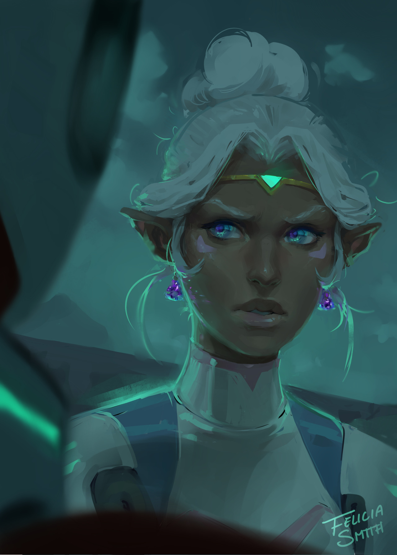 the-exsalted-one:  //cries into hands// i just wanted to paint alien space princess