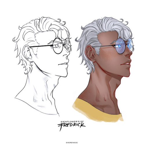 Fanart of my friend&rsquo;s OC plus a lineart practice.