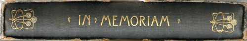 detail of the spine of a book c1905 showing the design by Talwin Morris  - Friend and