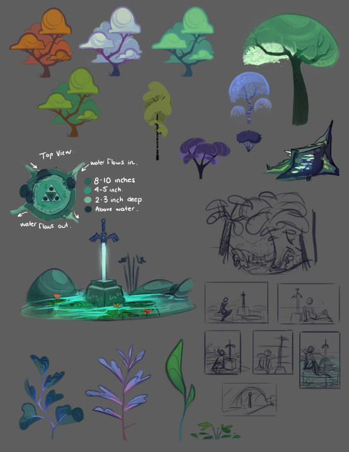  Concept of Zelda in the Sacred Woods, guarding the Master Sword and chilling with bunnies. I took t