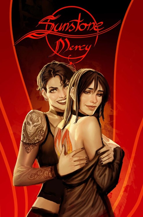 nebezial-asheri:  a bunch of recentr sunstone covers.2 of them are for the original run. one a booksamillion exclusive reprint of volume 1, the other for german version of sunstone 5 second half, as the publisher made the book oversized hardcover and