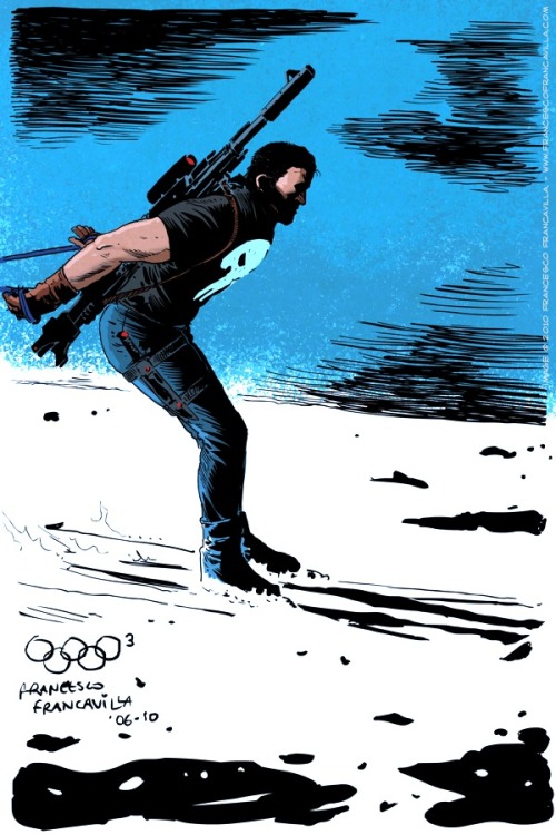 geek-art:  Geek-Art.net Winter SUPER Olympics by Francesco Francvilla ! The whole series here.   #geekart 