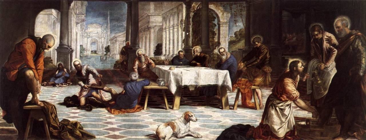 TINTORETTO (1518-1594)
Cristo lavando os pés dos discípulos
1547
Óleo sobre tela, 210 x 533 cm
Museo del Prado, Madrid