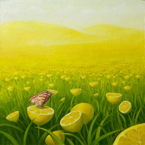 jedavu:Worlds Full of ‘Lemons’ by Surrealist Painter Vitaly Urzhumov