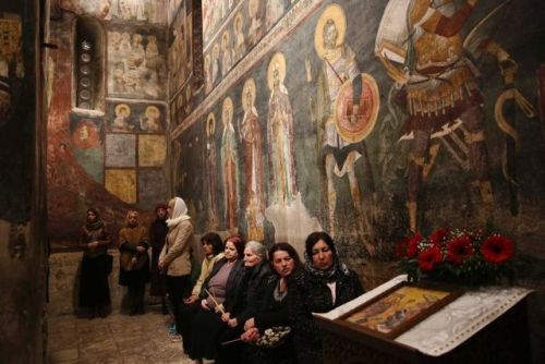 globalchristendom:Easter mass in Gracanica Monastery in Gracanica, Kosovo. (Credit: Visar Kryeziu - 