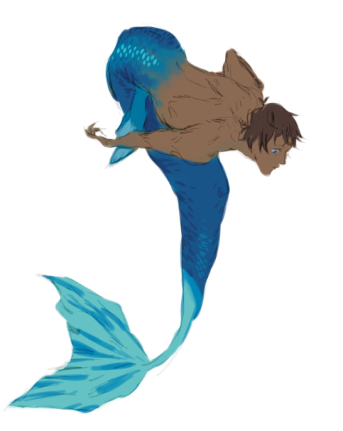 nesiesct:concept: altean mer/siren lance with bioluminescence