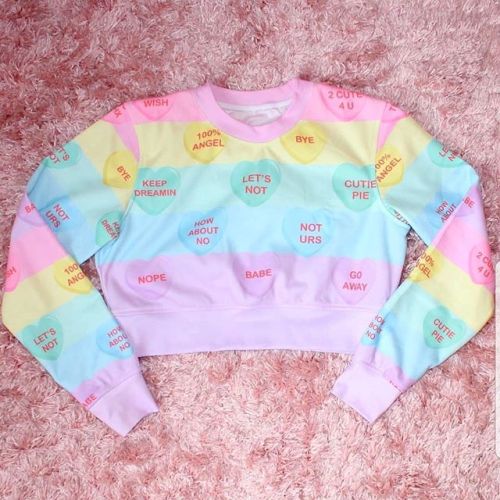 Valentine&rsquo;s Collection is available now! This candy hearts cropped sweater is back along with 