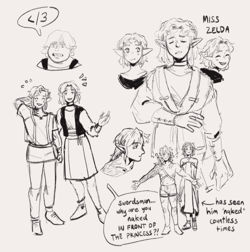 More Zelda Sketches (post-totk And Some Roleswap Fits)