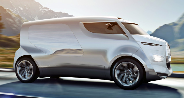 carsthatnevermadeitetc:Citroën Tubik Concept, 2011. A retro-futuristic MPV/Van design study that referenced the Citroën Type H van. It was powered by a diesel hybrid powertrain with the ICE driving the front wheels and and an electric motor the rear.