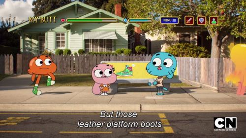 enrique262:  “But Enrique, how come you love The Amazing World of Gumball so much?”For stuff like this, an episode solely devoted to parodying classic Final Fantasy games and JRPG’s in general.From the recently leaked “The Console”.