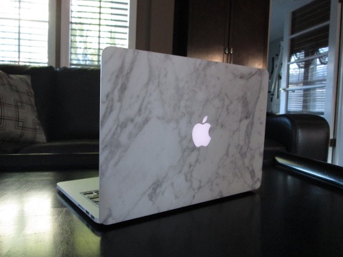 Porn astonishingly:  My marble MacBook skin from photos