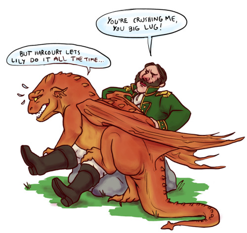 skelettflickan:the-abandoned-dragon answered: A baby Maximus trying to sit on Berkley’s lap? That’d 