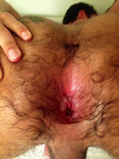 just-our-sex:  My hairy hole after a hot fuck session. 