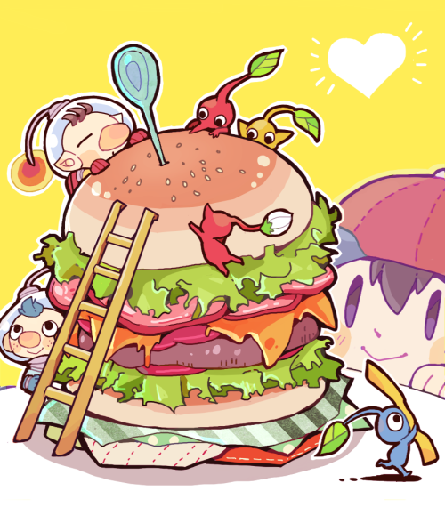 Hamburger & Pikmin & Ness