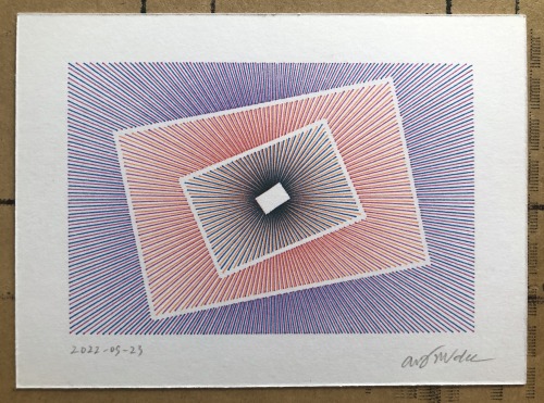 Plotter Postcards: Radiant BoxesI always love a good portal!Both of these postcards will be mailed t