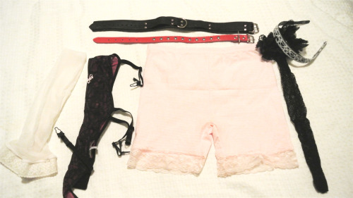 For tourmalineyes, who asked for photos of my lingerie collection. Here&rsquo;s the stuff I&