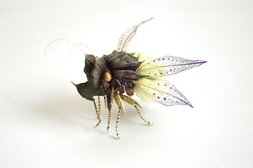 archiemcphee:We love these exquisitely detailed fantasy insects created by Japanese artist Hiroshi S