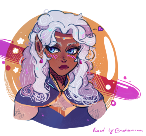 librebananr:so @madeleinenac drew this really cute allura for me and she said I could colour it in!!