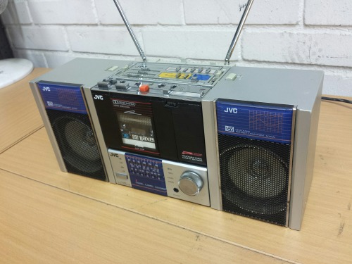 Jvc Portable Component System, 1984. Jvc PC-RM100L Receiver - Jvc PC-DM100L Stereo Cassette Deck - J